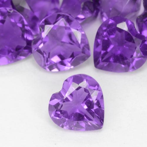 Ametista viola vivido naturale da 0.21 ct, Cuore, VS