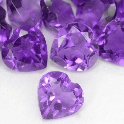 Ametista viola vivido naturale da 0.21 ct, Cuore, VS