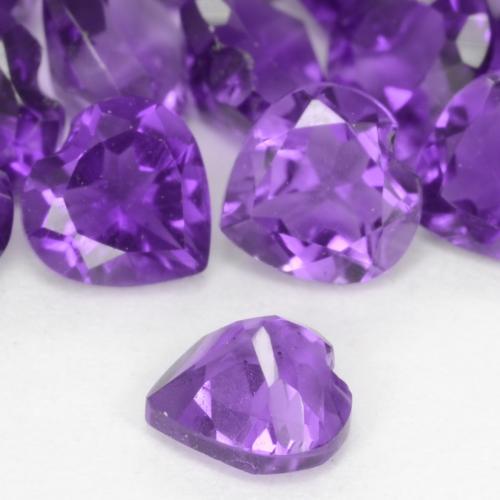Ametista viola vivido naturale da 0.21 ct, Cuore, VS