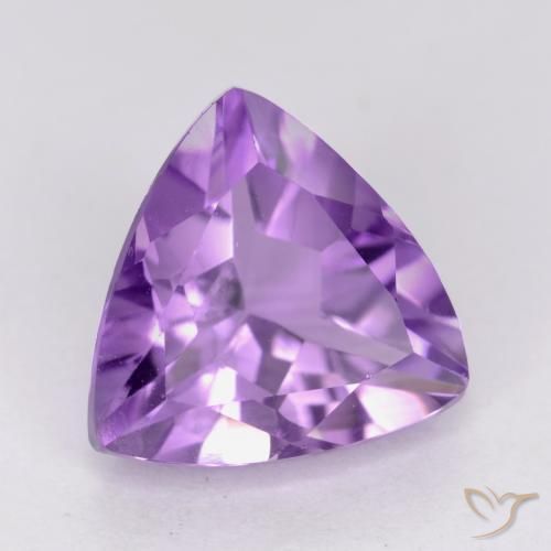 Ametista Viola medio naturale da 2.07 ct, Taglio trillion, VS