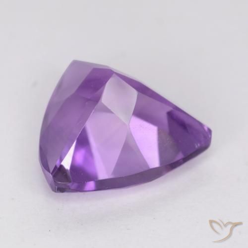 Ametista Viola medio naturale da 2.07 ct, Taglio trillion, VS
