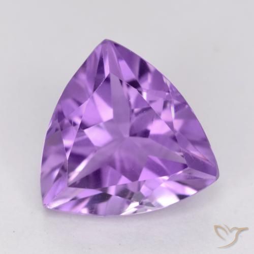 2.25ct Naturale Viola medio Ametista, Taglio trillion, VS