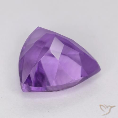 Ametista Viola medio naturale da 2.25 ct, Taglio trillion, VS