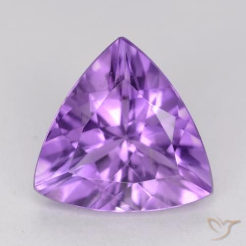 2.10ct Naturale Viola scuro Ametista, Taglio trillion, VS