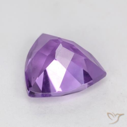 Ametista Viola medio naturale da 2.08 ct, Taglio trillion, VS