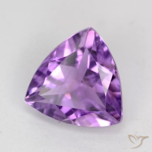 Ametista Viola violaceo intenso naturale da 2.06 ct, Taglio trillion, VS