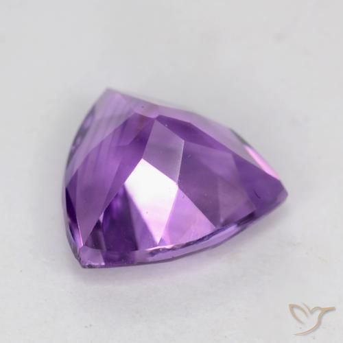 Ametista Viola violaceo intenso naturale da 2.06 ct, Taglio trillion, VS
