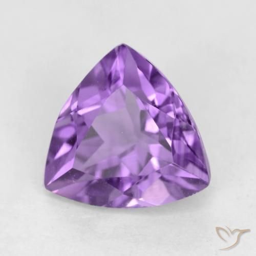 Ametista Viola medio naturale da 2.33 ct, Taglio trillion, VVS-VS