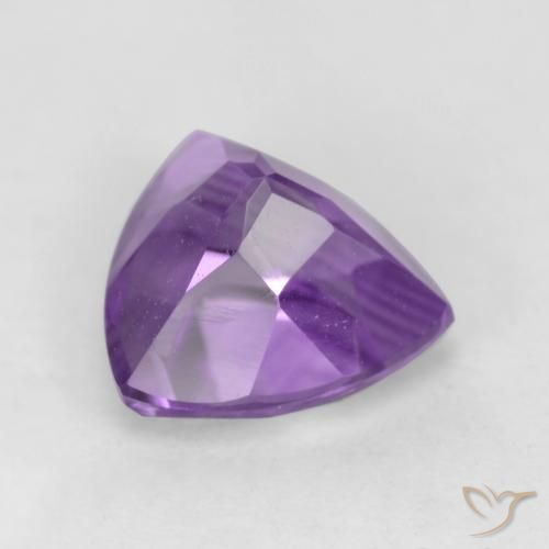 Ametista Viola medio naturale da 2.34 ct, Taglio trillion, VVS-VS