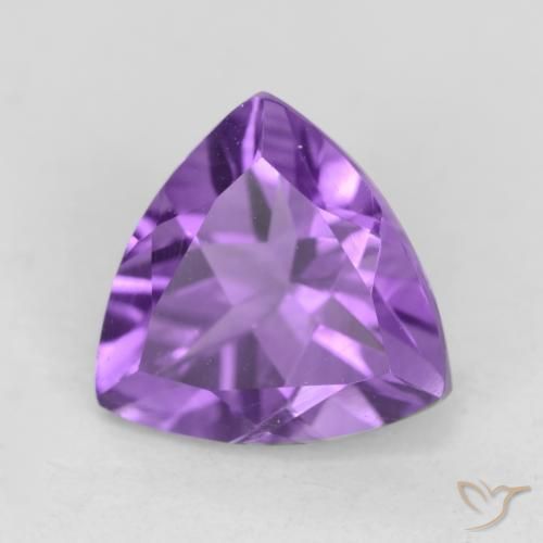 Ametista Viola Intenso naturale da 2.17 ct, Taglio trillion, VVS-VS