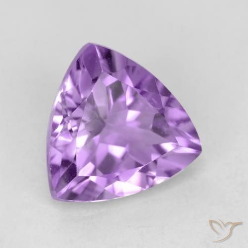 Ametista Viola medio naturale da 2.19 ct, Taglio trillion, VVS-VS