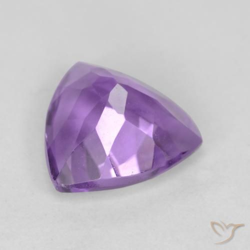 Ametista Viola medio naturale da 2.19 ct, Taglio trillion, VVS-VS