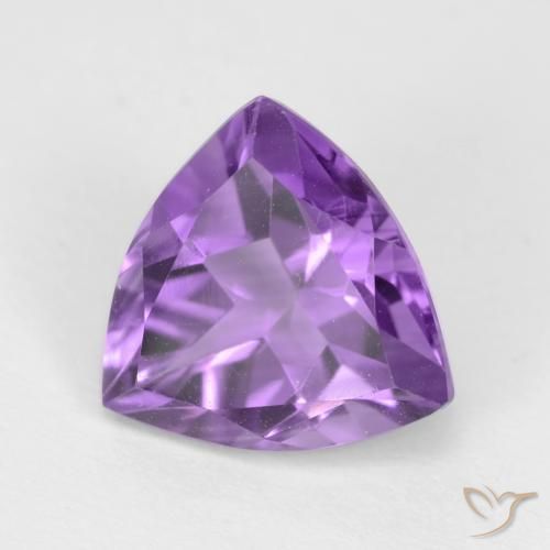 Ametista Viola medio naturale da 2.33 ct, Taglio trillion, VVS-VS
