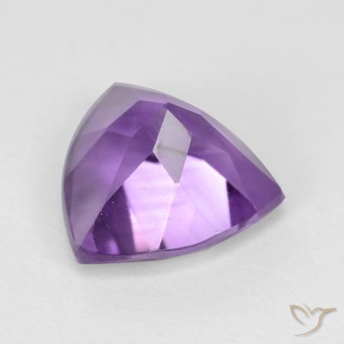 Ametista Viola medio naturale da 2.33 ct, Taglio trillion, VVS-VS