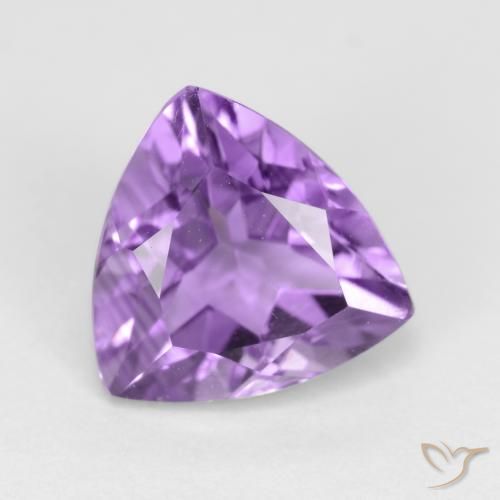 Ametista Viola medio naturale da 2.30 ct, Taglio trillion, VVS-VS
