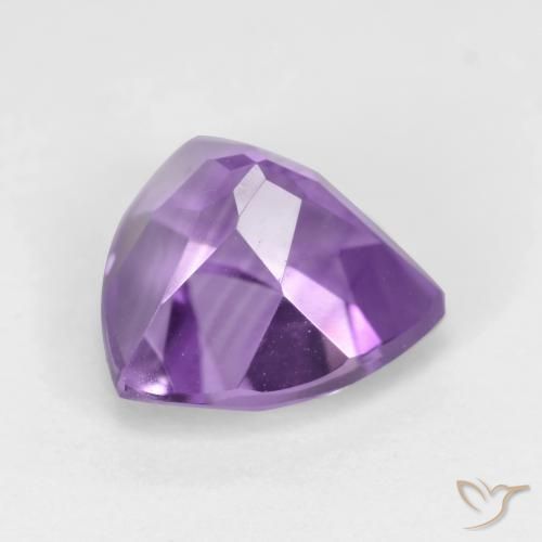 Ametista Viola medio naturale da 2.30 ct, Taglio trillion, VVS-VS