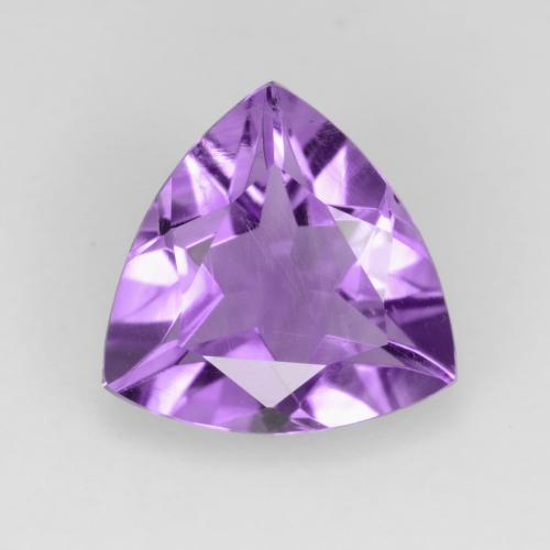 Ametista Viola violaceo medio naturale da 1.87 ct, Taglio trillion, VS