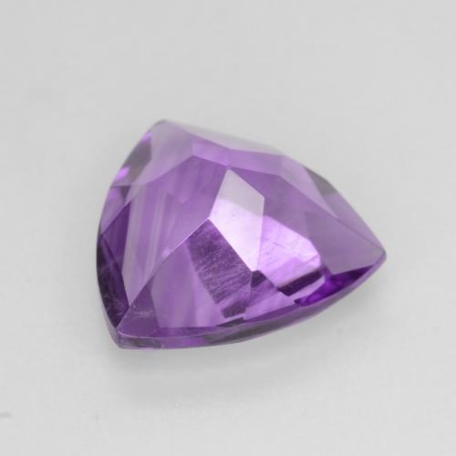 Ametista Viola violaceo medio naturale da 1.87 ct, Taglio trillion, VS