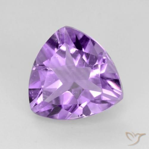 Ametista Viola violaceo medio naturale da 2.23 ct, Taglio trillion, VS