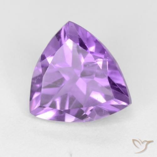 Ametista Viola violaceo intenso naturale da 2.25 ct, Taglio trillion, VVS-VS