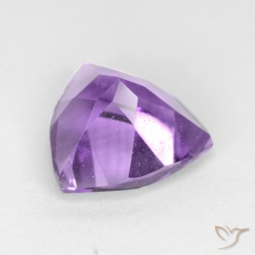 Ametista Viola violaceo intenso naturale da 2.25 ct, Taglio trillion, VVS-VS