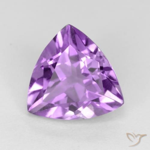 Ametista Viola violaceo intenso naturale da 2.19 ct, Taglio trillion, VVS-VS