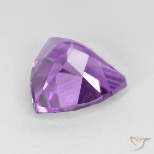 Ametista Viola violaceo intenso naturale da 2.19 ct, Taglio trillion, VVS-VS