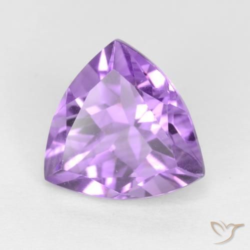 Ametista Viola medio naturale da 2.32 ct, Taglio trillion, VVS-VS
