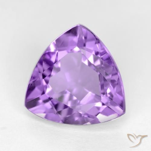 Ametista Viola scuro naturale da 2.94 ct, Taglio trillion, VS