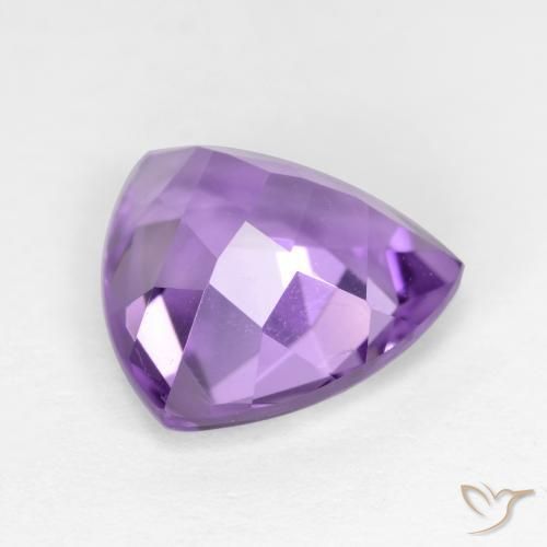 Ametista Viola scuro naturale da 2.94 ct, Taglio trillion, VS