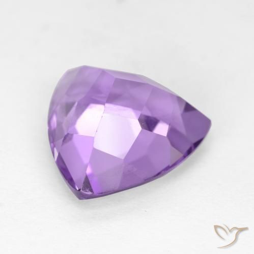 Ametista Viola medio naturale da 3.16 ct, Taglio trillion, VS