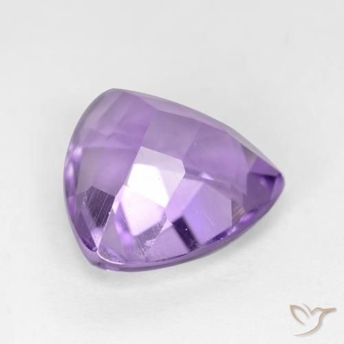 Ametista Viola medio naturale da 3.21 ct, Taglio trillion, VS