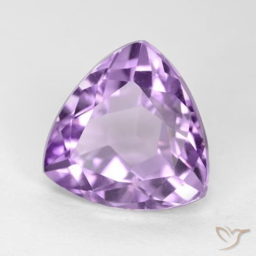 Ametista Viola medio naturale da 3.14 ct, Taglio trillion, VS
