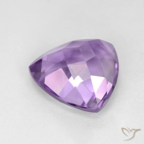 Ametista Viola medio naturale da 3.14 ct, Taglio trillion, VS