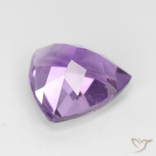 Ametista Viola medio naturale da 3.03 ct, Taglio trillion, VS