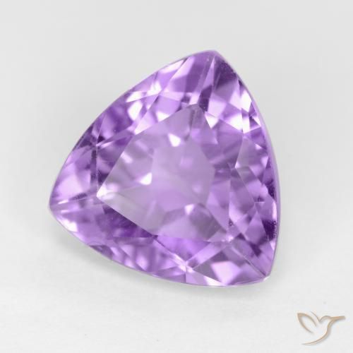 Ametista Viola chiaro naturale da 2.91 ct, Taglio trillion, VS