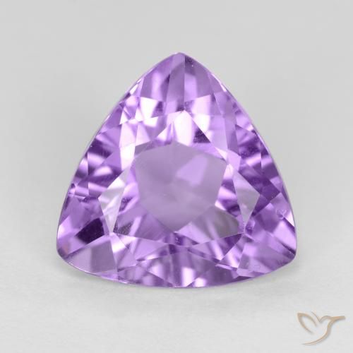2.62ct Naturale Viola tendente al rosa Ametista, Taglio trillion, VS