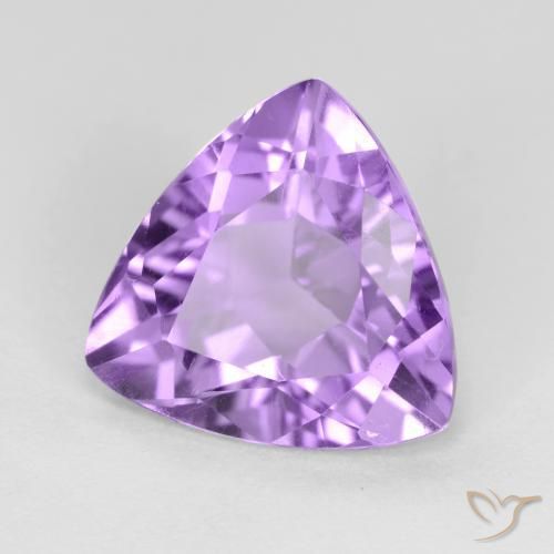 Ametista Viola tendente al rosa naturale da 2.62 ct, Taglio trillion, VS