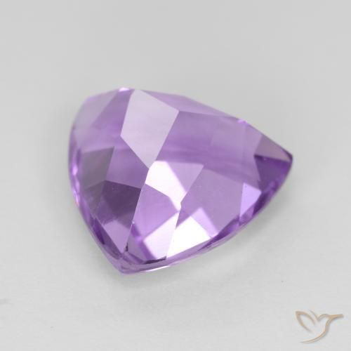 Ametista Viola medio naturale da 2.91 ct, Taglio trillion, VS