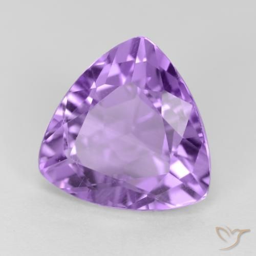 Ametista Viola medio naturale da 3.07 ct, Taglio trillion, VS