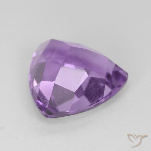 Ametista Viola medio naturale da 3.07 ct, Taglio trillion, VS