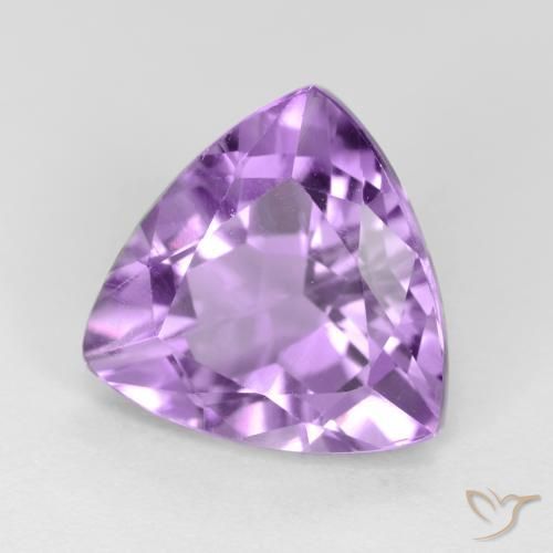 Ametista Viola tendente al rosa naturale da 2.86 ct, Taglio trillion, VS
