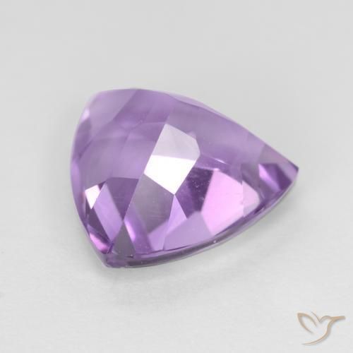 Ametista Viola tendente al rosa naturale da 2.86 ct, Taglio trillion, VS