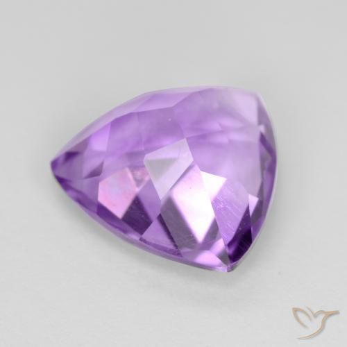 Ametista Viola medio naturale da 3.01 ct, Taglio trillion, VS