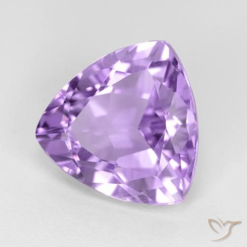 Ametista Viola medio naturale da 2.97 ct, Taglio trillion, VS