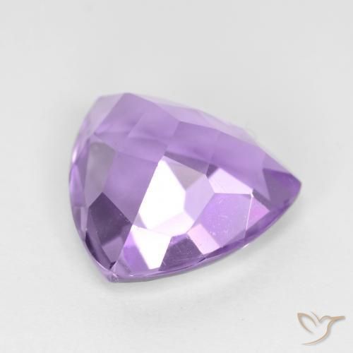 Ametista Viola medio naturale da 2.97 ct, Taglio trillion, VS