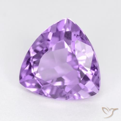 Ametista Viola tendente al rosa naturale da 3.08 ct, Taglio trillion, VS