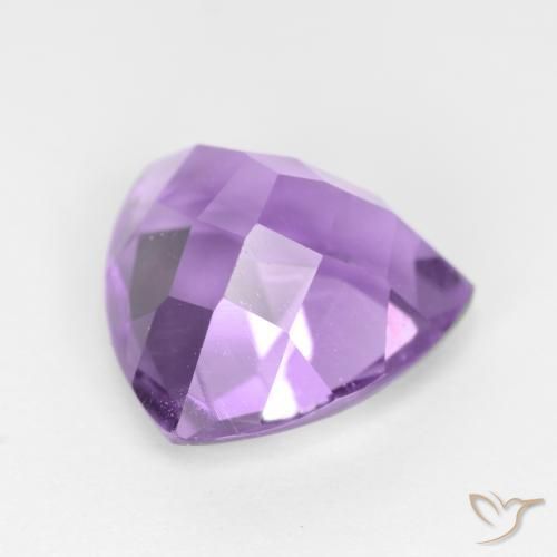 Ametista Viola tendente al rosa naturale da 3.08 ct, Taglio trillion, VS