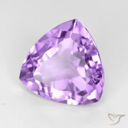 Ametista Viola medio naturale da 3.04 ct, Taglio trillion, VS