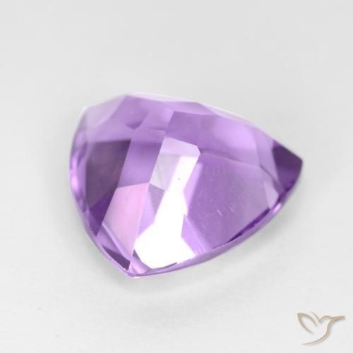 Ametista Viola medio naturale da 3.04 ct, Taglio trillion, VS
